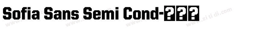 Sofia Sans Semi Cond字体转换